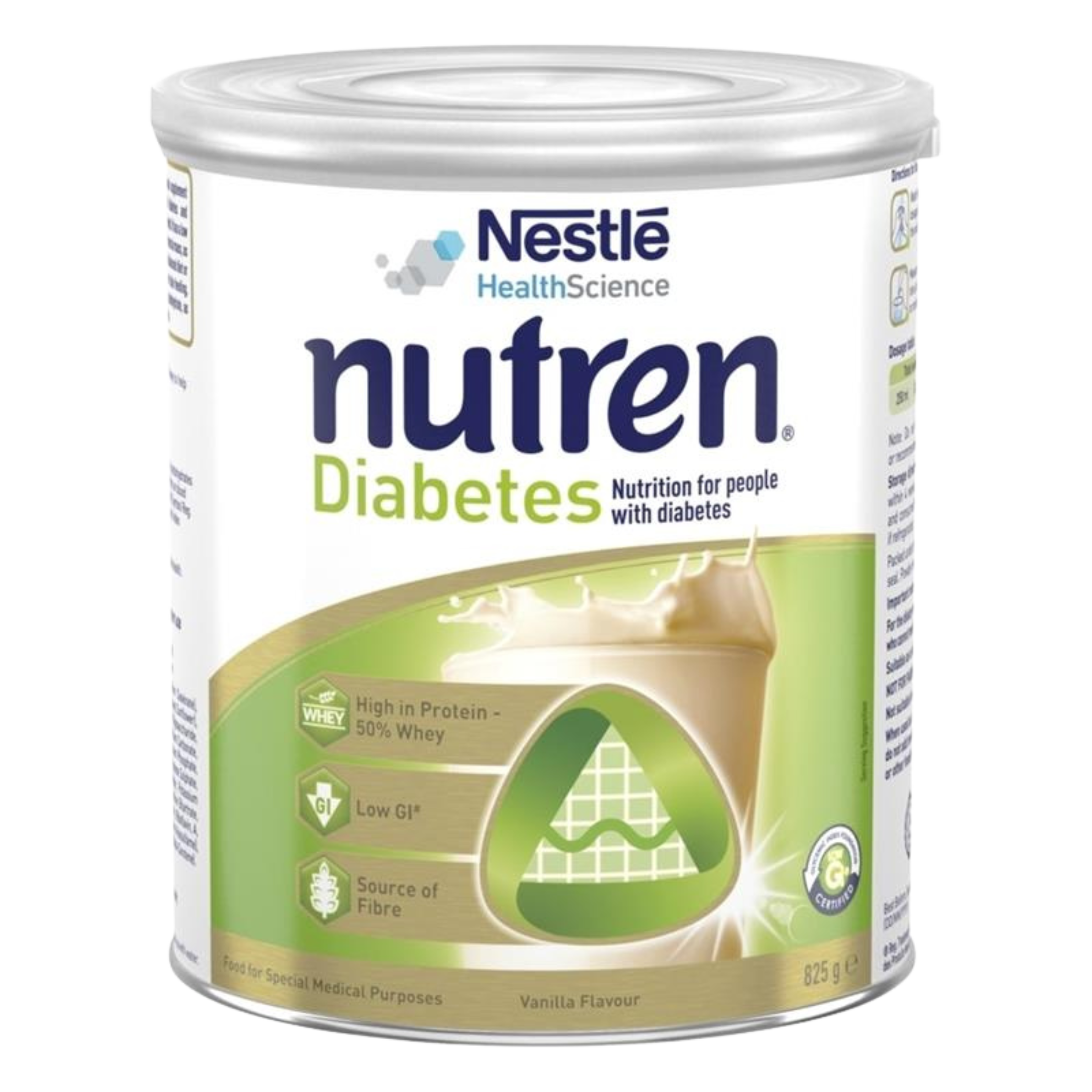 Nestle Nutren Diabetes supplement container on a white background