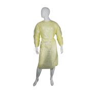 Clinical Level 3 AAMI Non-Sterile Yellow Impervious Isolation Gown Elastic Cuffs Oversize