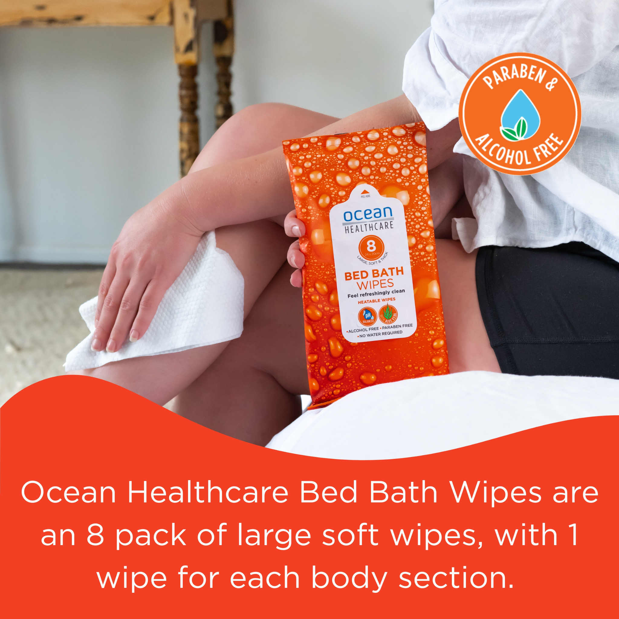 Ocean Healthcare Bed Bath Wipes