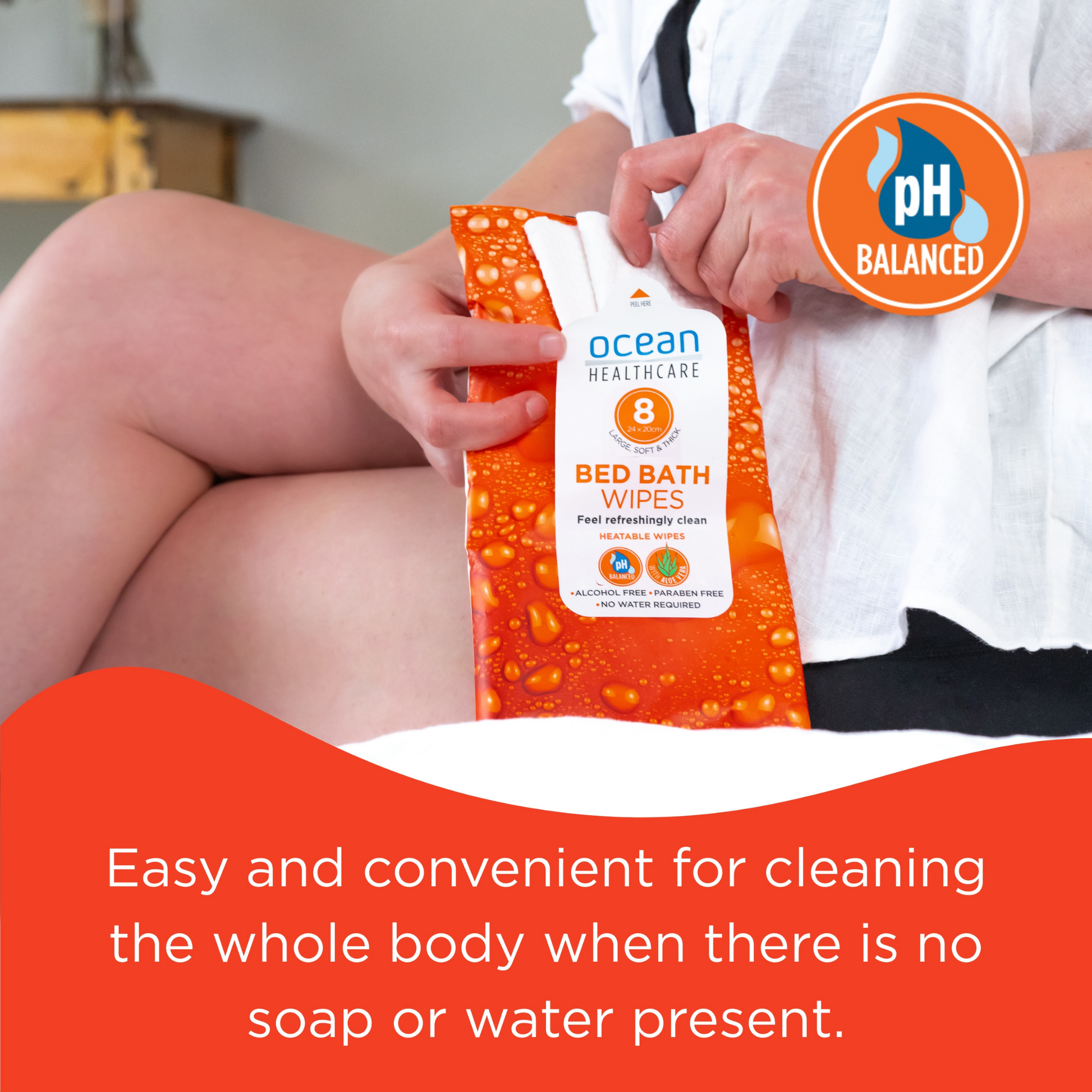Ocean Healthcare Bed Bath Wipes