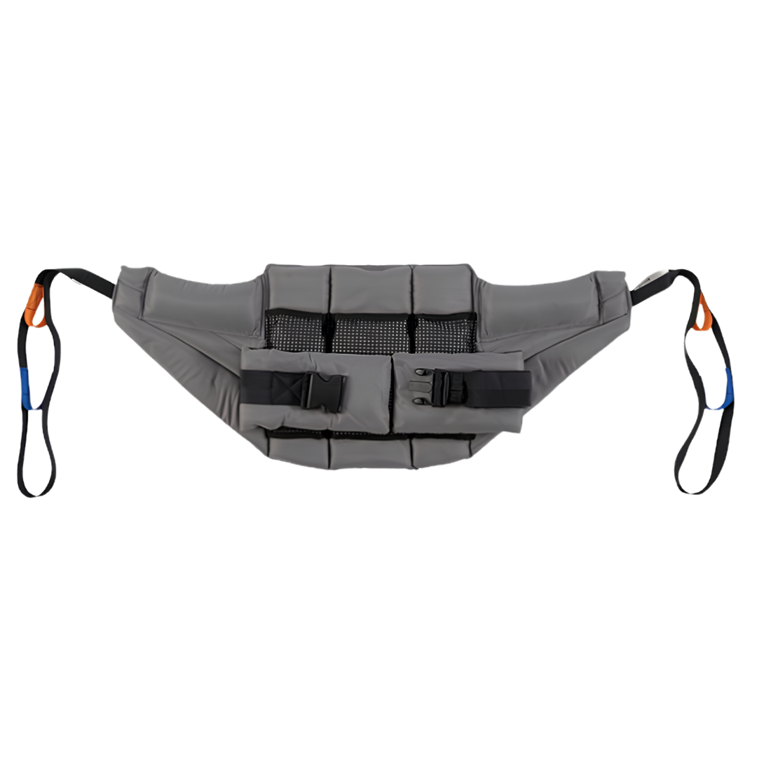 Oxford Loop Standing Deluxe Padded Sling in multiple sizes, designed for safe and comfortable assisted sit-to-stand transfers in aged care.