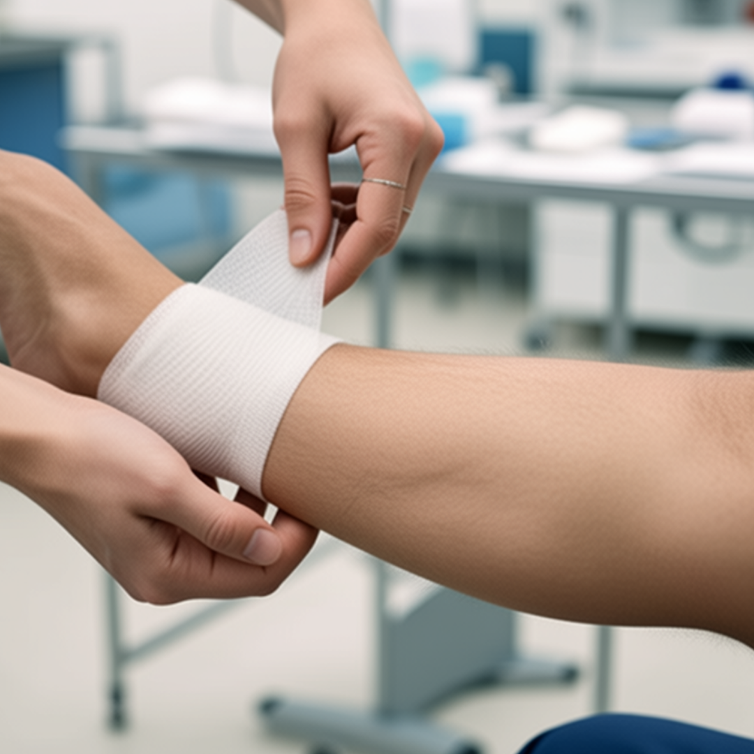 PROFORE Kit Latex Free compression bandage for venous leg ulcers, ankle circumference 30 cm and up, safe for sensitive patients, effective therapy system.