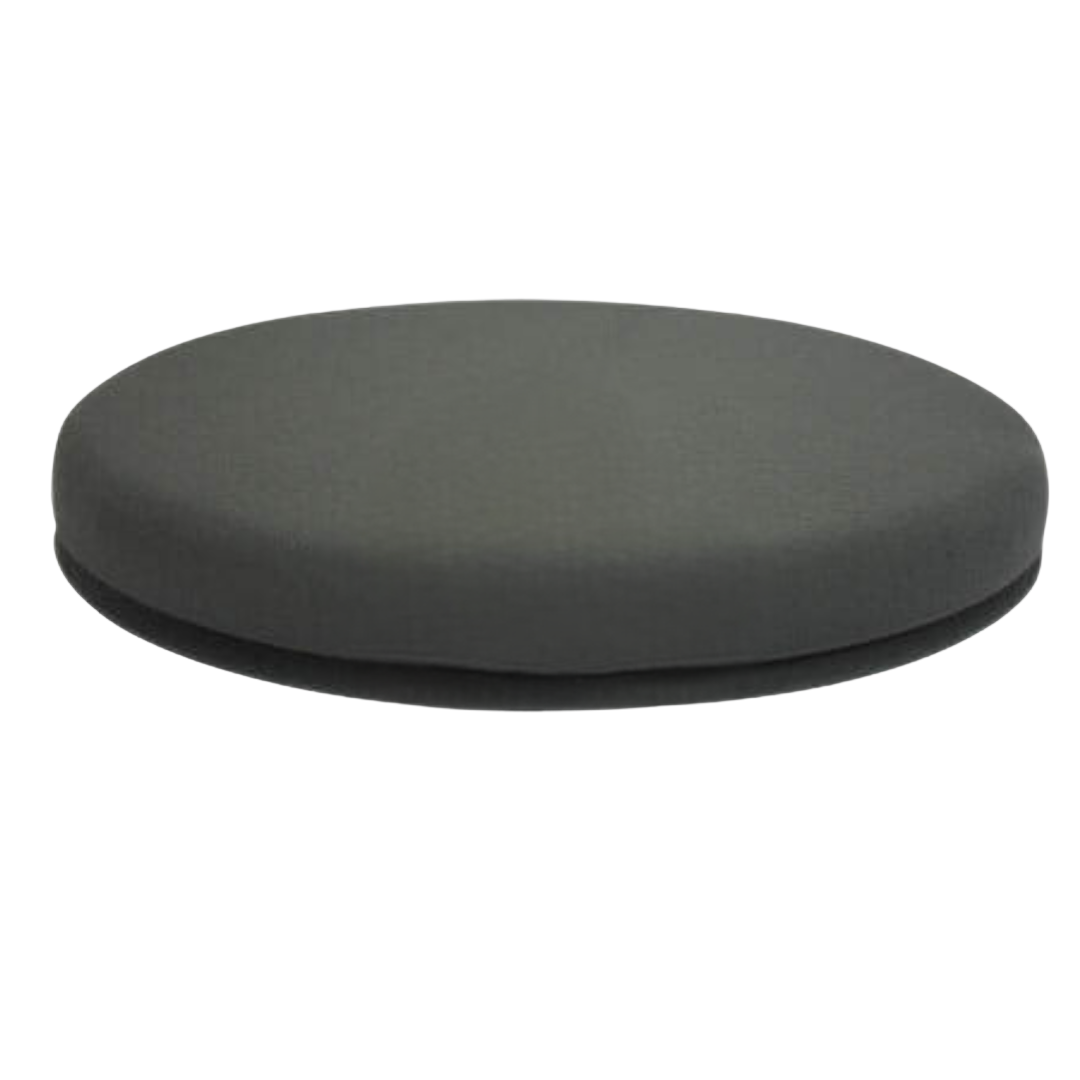 Swivel Cushion Grey Soft Seat standard size, designed for smooth 360-degree seated transfers, reducing strain and supporting mobility in daily living.