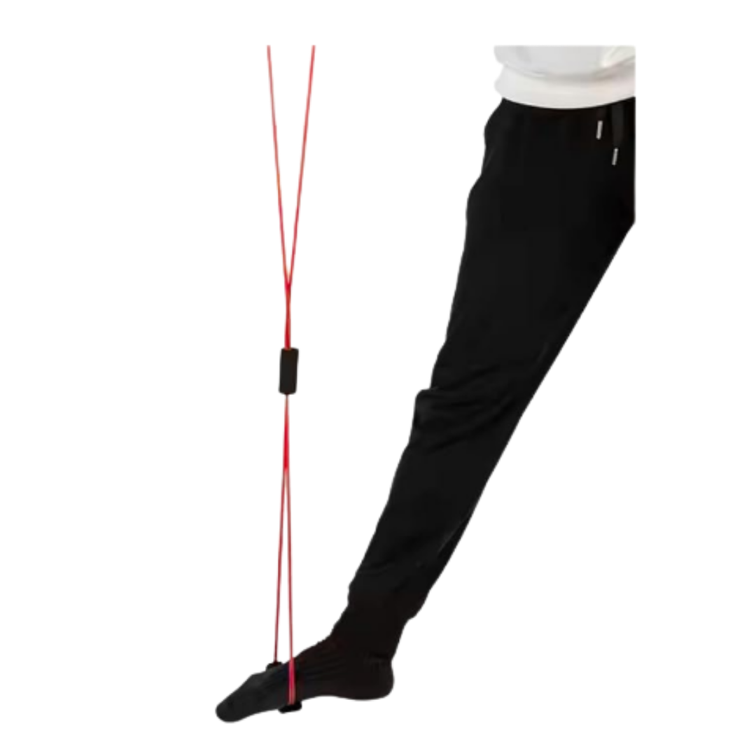 Physio/exercise/rehab figure-8 exercise tube, medium resistance, in red.