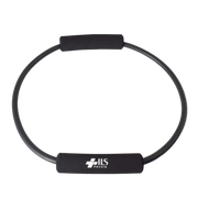 Physio/exercise/rehab O-ring exercise tube, extra-firm resistance, in black, designed for strength and resistance exercises.
