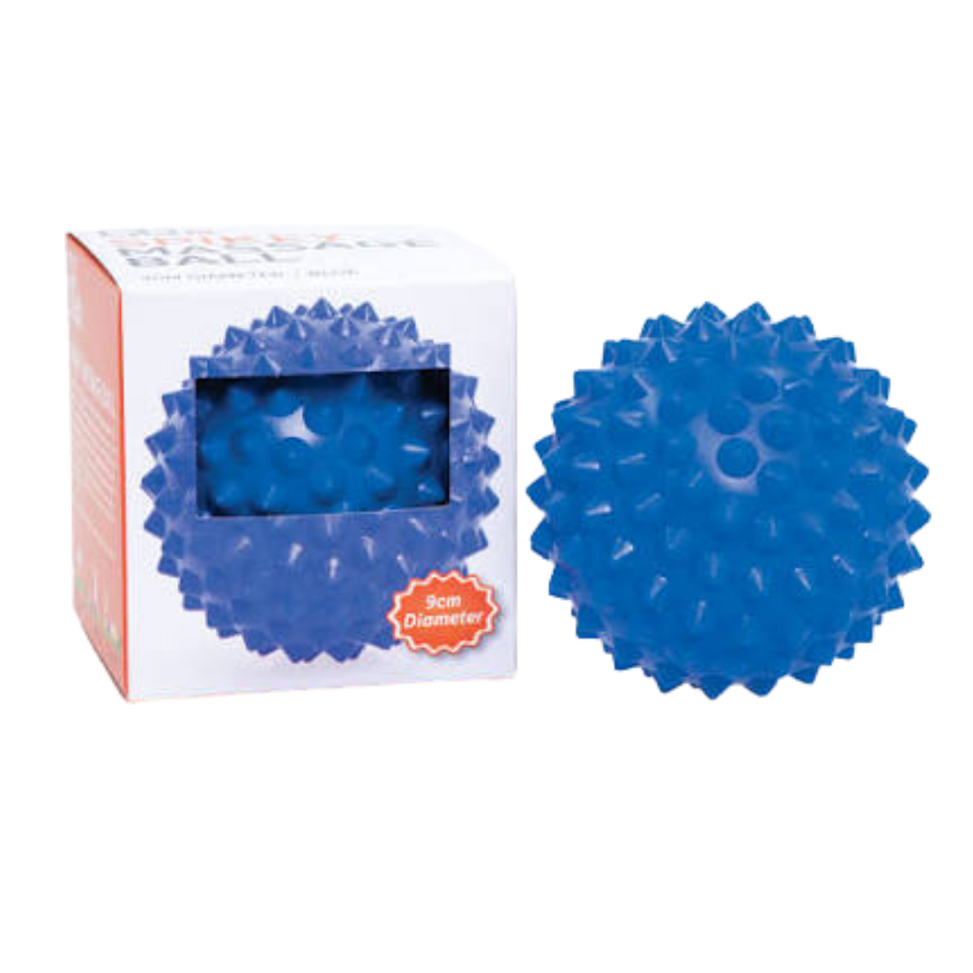 Physio/exercise/rehab premium 9 cm spikey massage ball, designed for targeted muscle massage and myofascial release.
