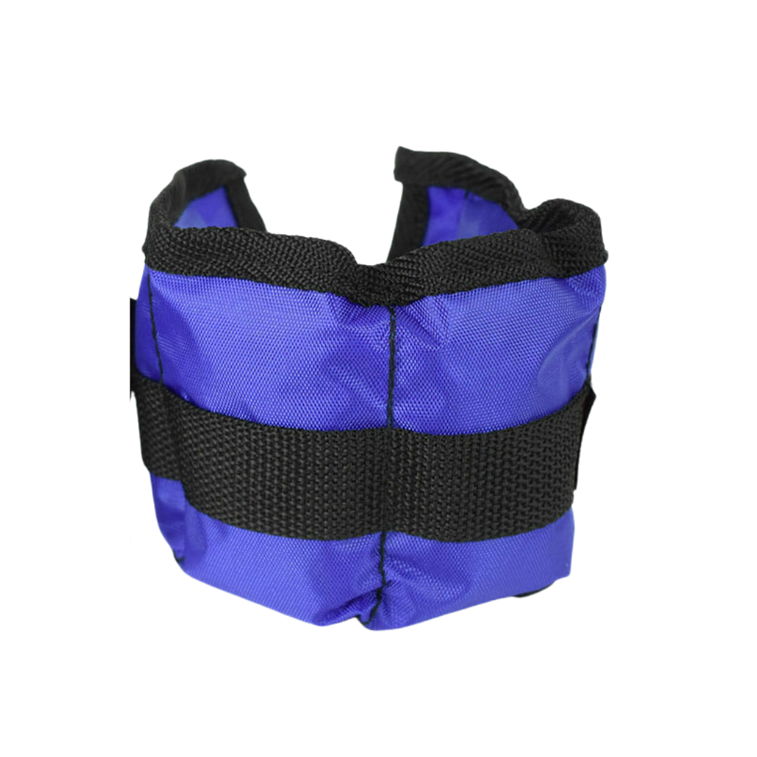 Physio/exercise/rehab weighted ankle cuff pair, 2.5 kg per cuff, designed for resistance and strengthening exercises.