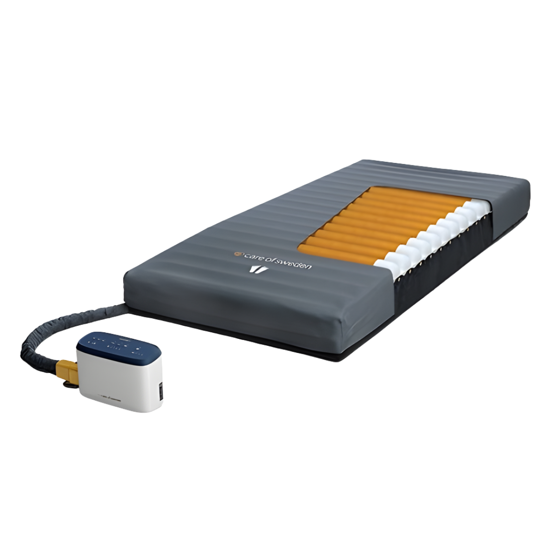 Powered Curocell A4 CX16 Air Mattress with alternating air technology, providing advanced pressure care and comfort for patients in hospital, aged care, or home settings.