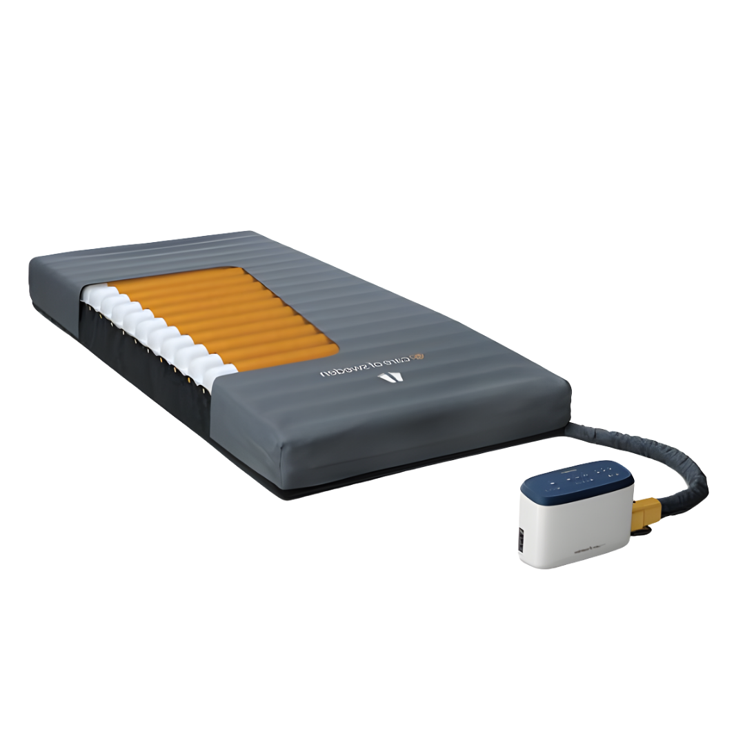 Powered Curocell A4 CX16 Air Mattress with alternating air technology, providing advanced pressure care and comfort for patients in hospital, aged care, or home settings.