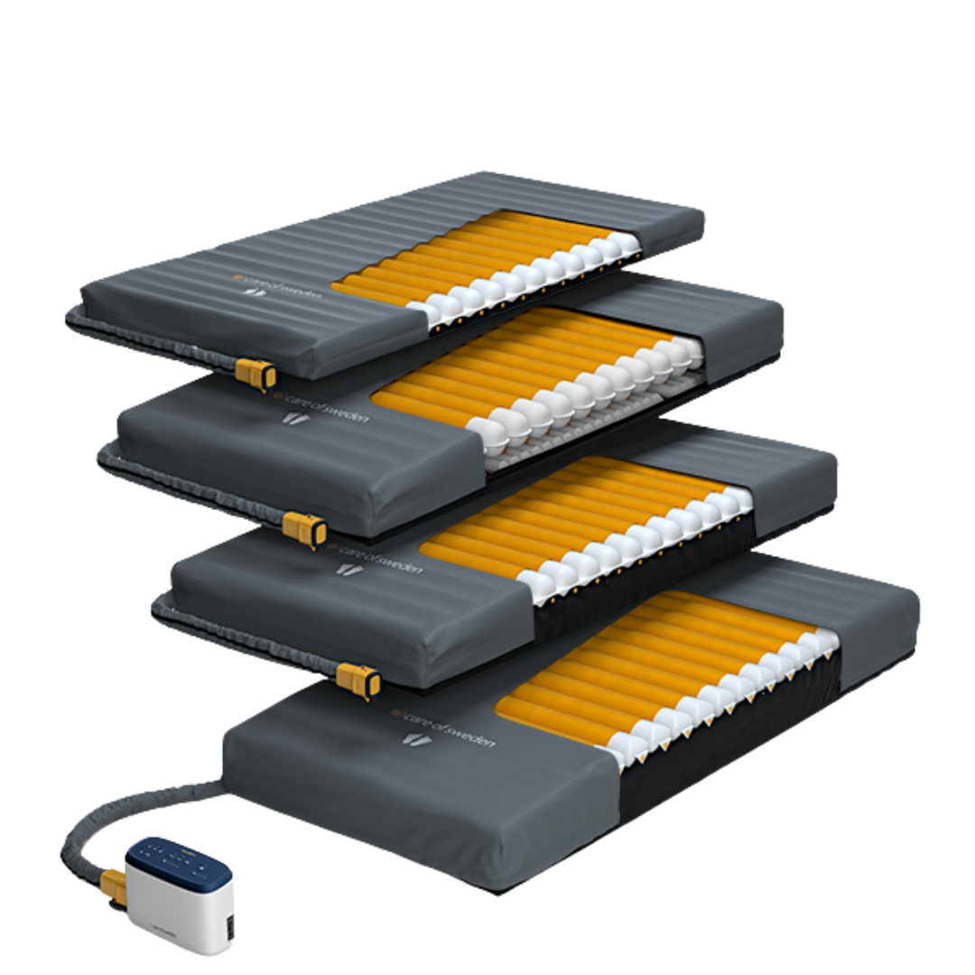 Powered Curocell A4 CX16 Air Mattress with alternating air technology, providing advanced pressure care and comfort for patients in hospital, aged care, or home settings.