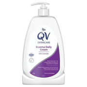 QV Dermcare Eczema Daily Cream 1kg pump bottle for sensitive, eczema-prone skin, enriched with ceramides.