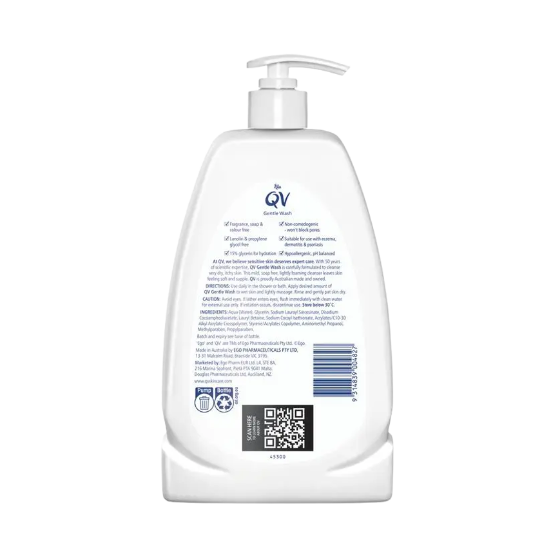 Ego QV Gentle Wash 1kg – Soap-Free Cleanser for Sensitive Skin