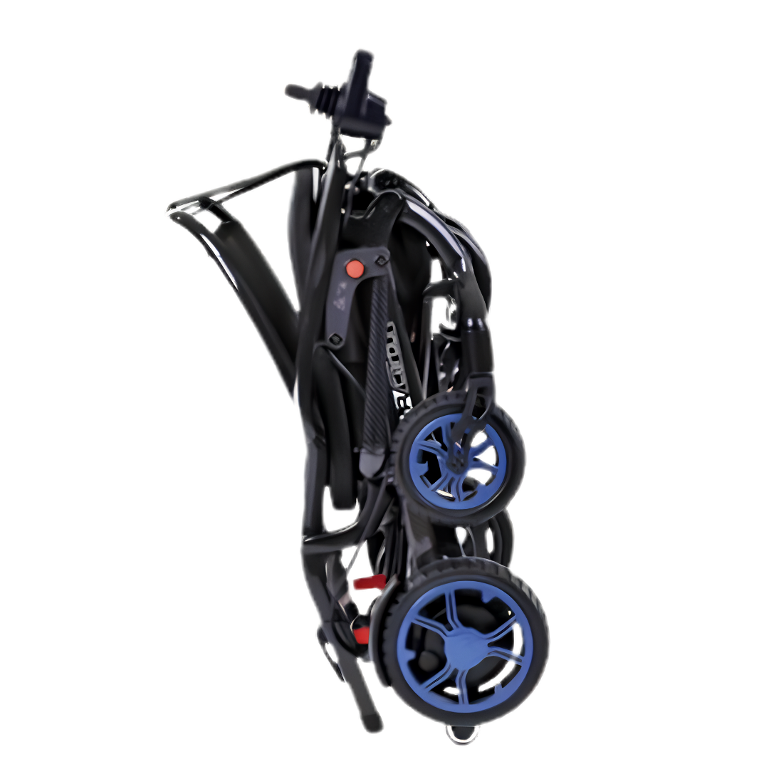 Quickie Q50R carbon fibre power chair, ultra‑lightweight foldable design, durable frame, compact portability, supports safe mobility and independence.