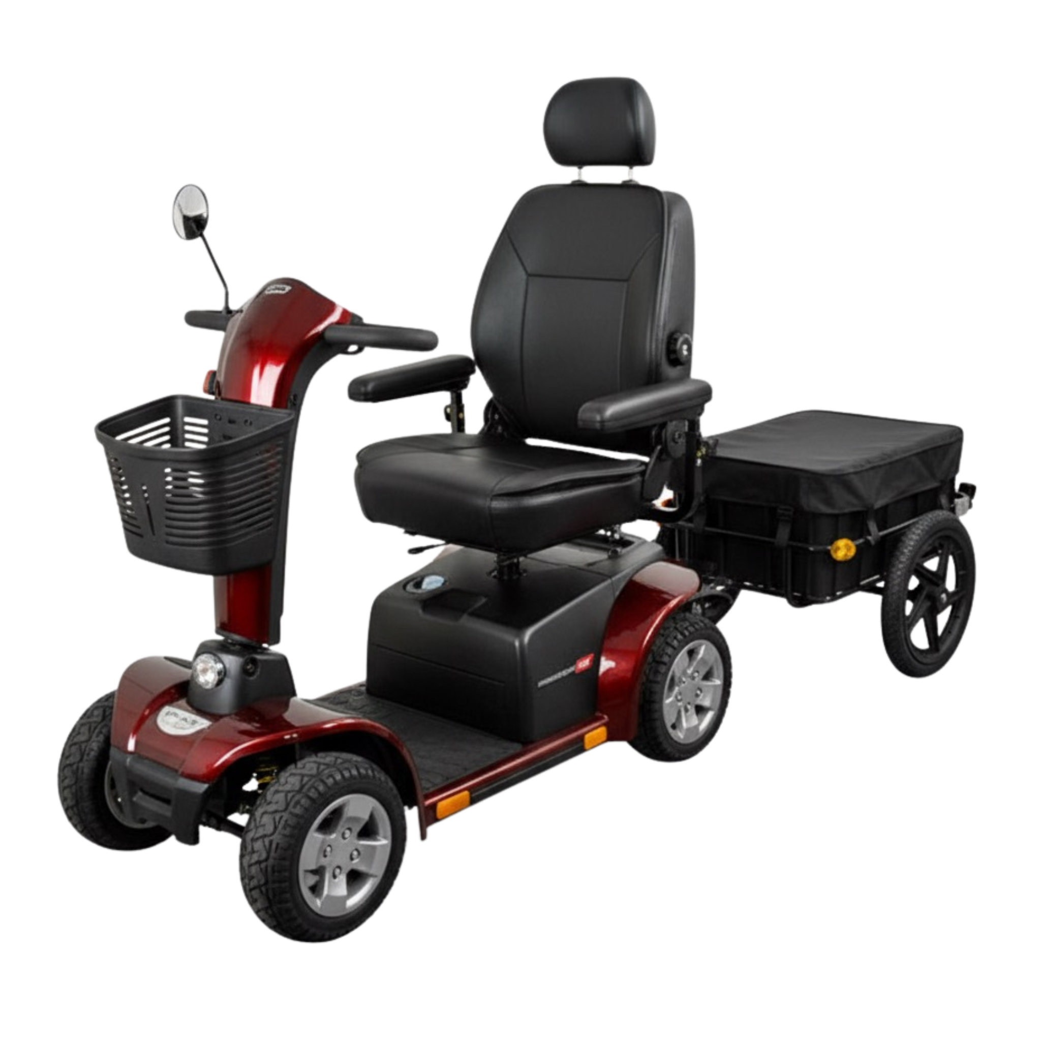 Standard rear trailer for mobility scooter providing extra storage space for shopping and personal items, enhancing independence and convenience outdoors.