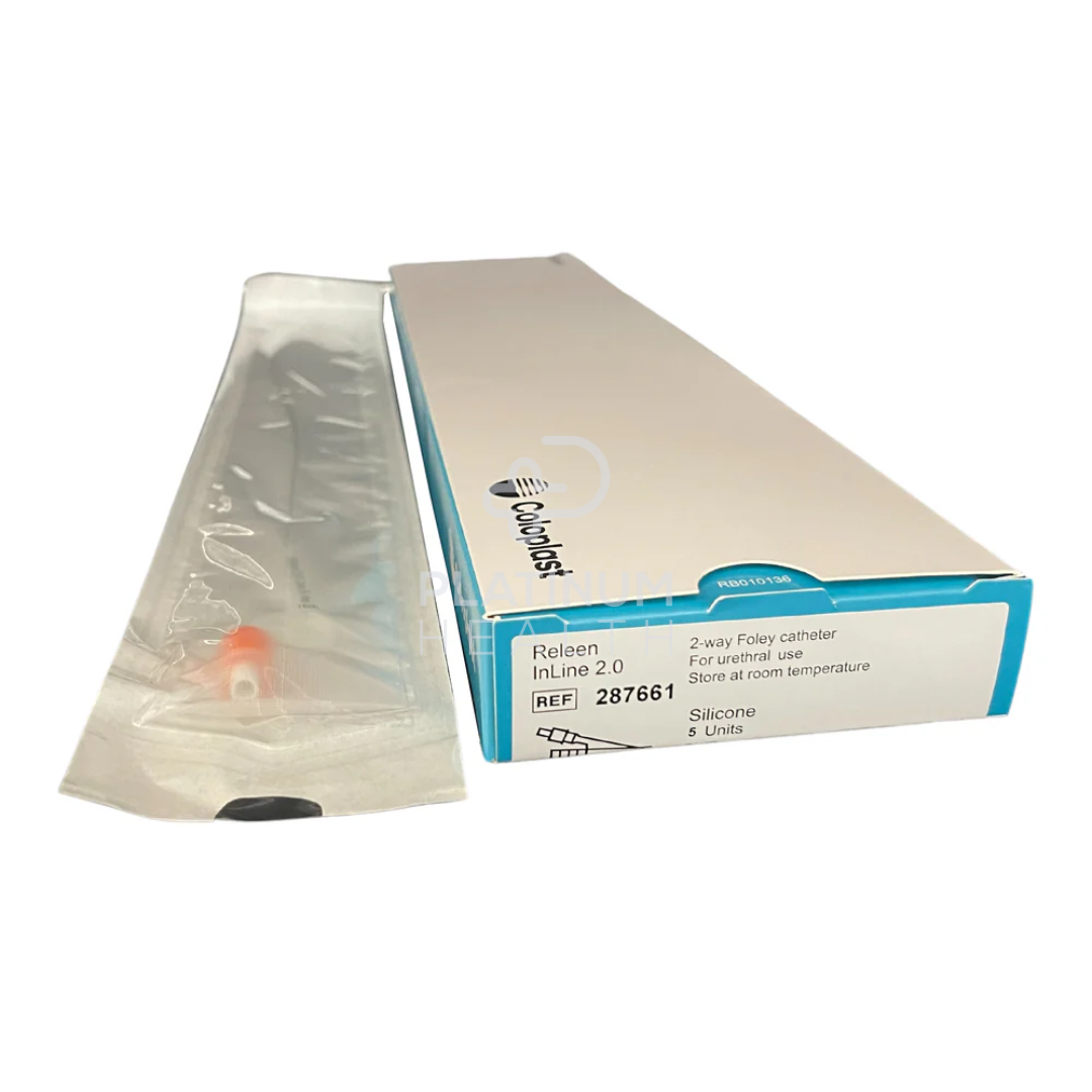 Image of the Releen Catheter Inline 2.0 Foley CH16 Male Silicone 40cm featuring a sleek, premium silicone design for comfortable and efficient urinary drainage.