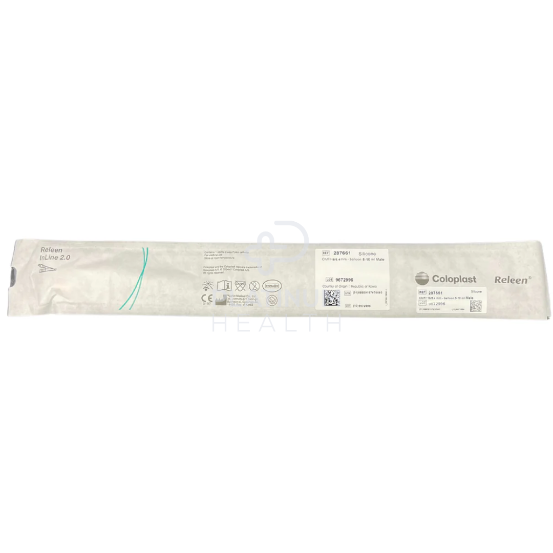 Image of the Releen Catheter Inline 2.0 Foley CH16 Male Silicone 40cm featuring a sleek, premium silicone design for comfortable and efficient urinary drainage.