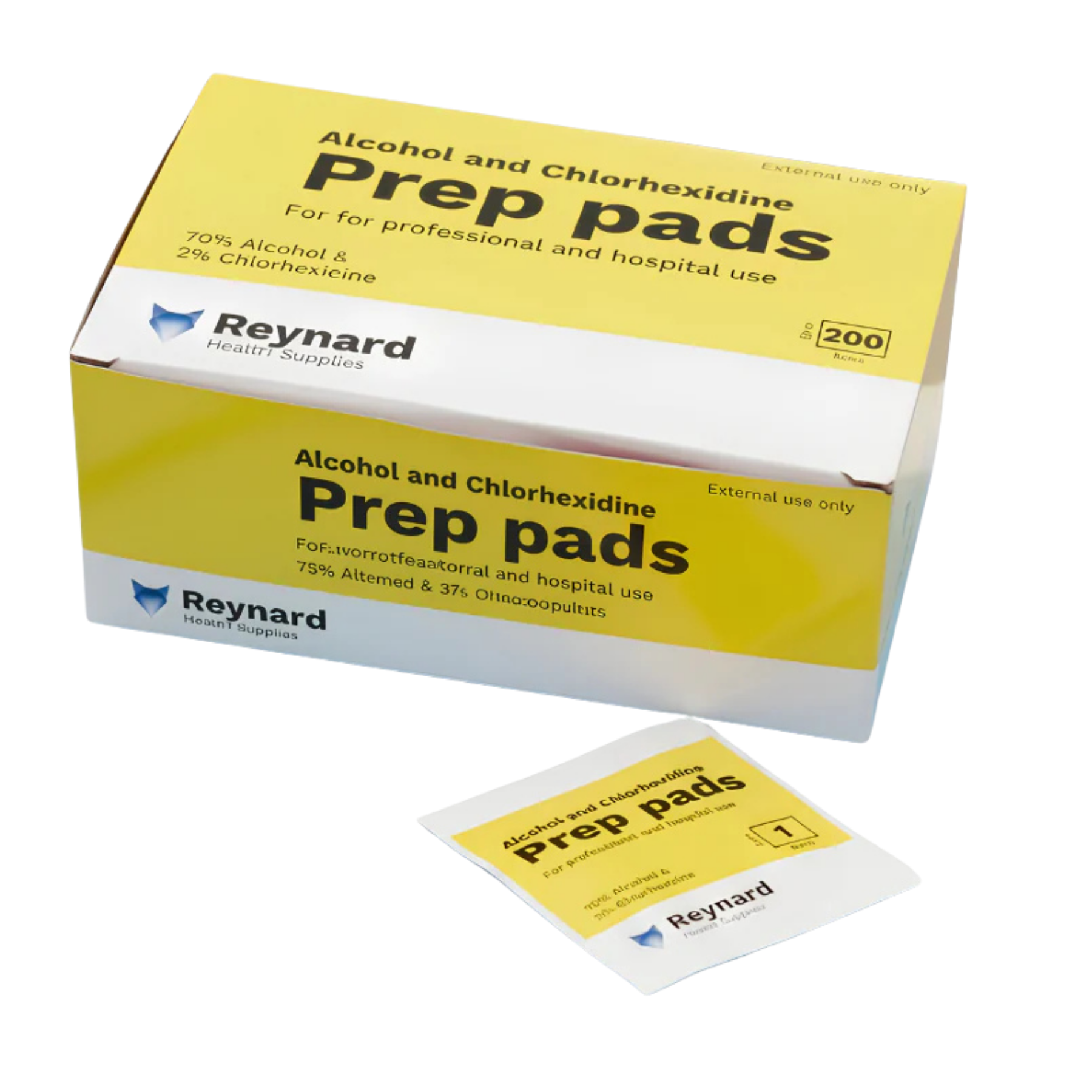 Reynard Alcohol and Chlorhexidine Prep Pads 6 X 6cm