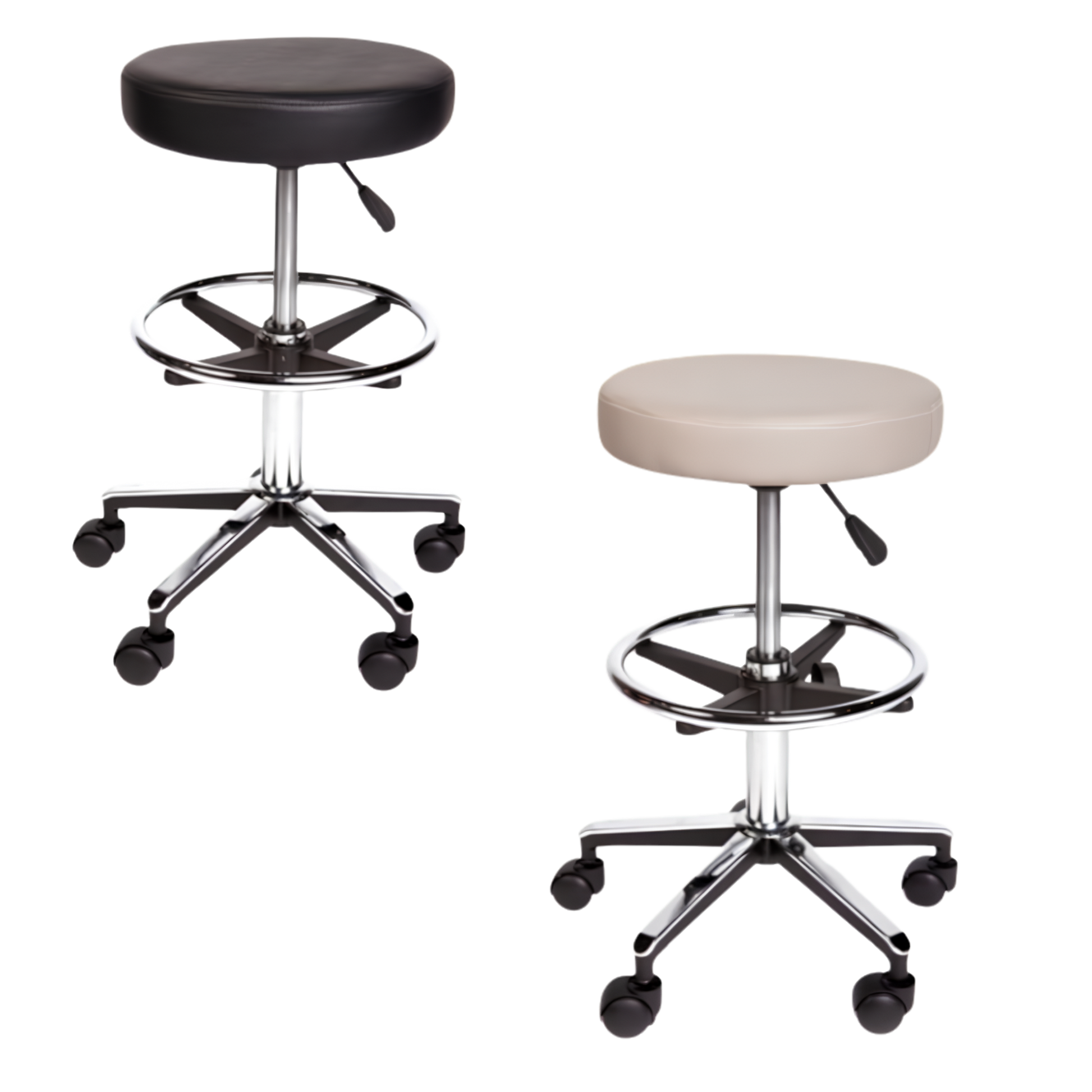 Pacific Medical Round Stool Premium With Foot Ring