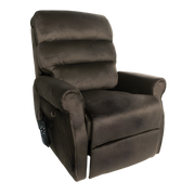 Royale Mayfair Mini Signature Lift Chair in Dark Coffee Bean and Symphony Blue offers compact design, lift assistance, and supportive comfort for daily living.