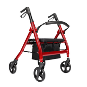 Royale Medical 8-inch Premium Bariatric Seat Walker with reinforced frame, wide padded seat and strong wheels for safe heavy-duty mobility support