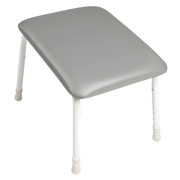 Royale Medical Legrest padded adjustable stool in Ardo Grey, Mocha Champagne, and Forest Slate variants for daily comfort and support.