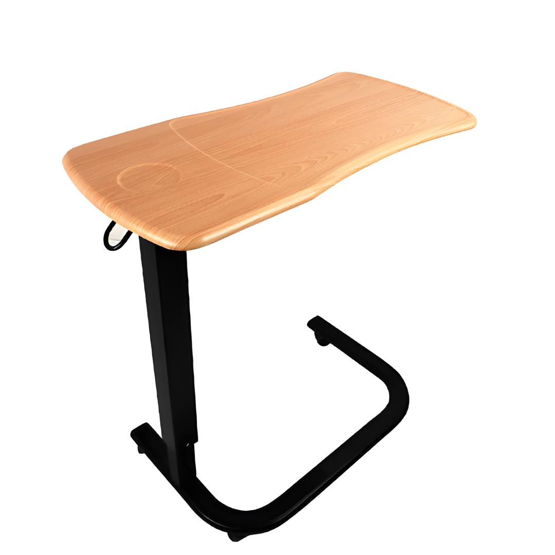Royale Medical Over Bed Table – Large, height-adjustable table with spacious surface and smooth castors.