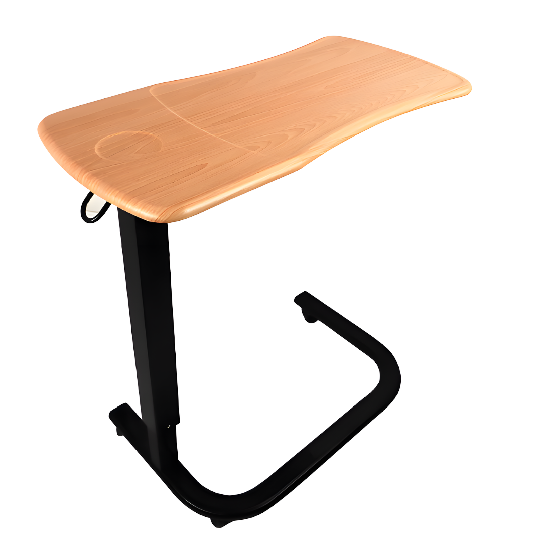 Royale Medical Over Bed Table – Large, height-adjustable table with spacious surface and smooth castors.