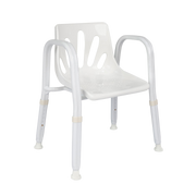Royale Medical Premium Heavy Duty 49 cm shower chair with reinforced aluminium frame, 250 kg safe load, wide seat, adjustable height, supports safe bathing.