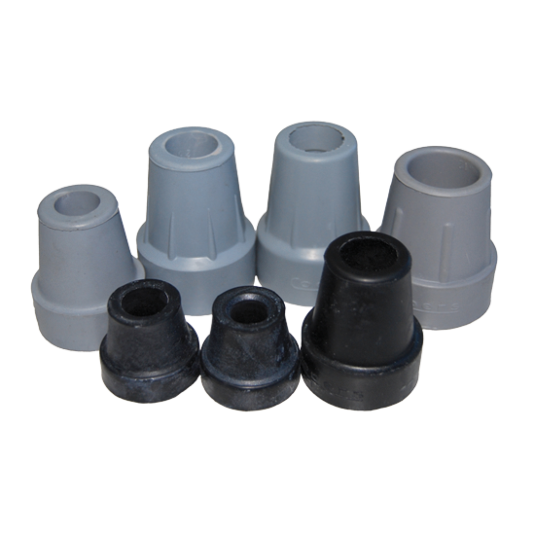 Ferrules and rubber tips for walking aids – non-slip replacement tips for canes, crutches, and walkers