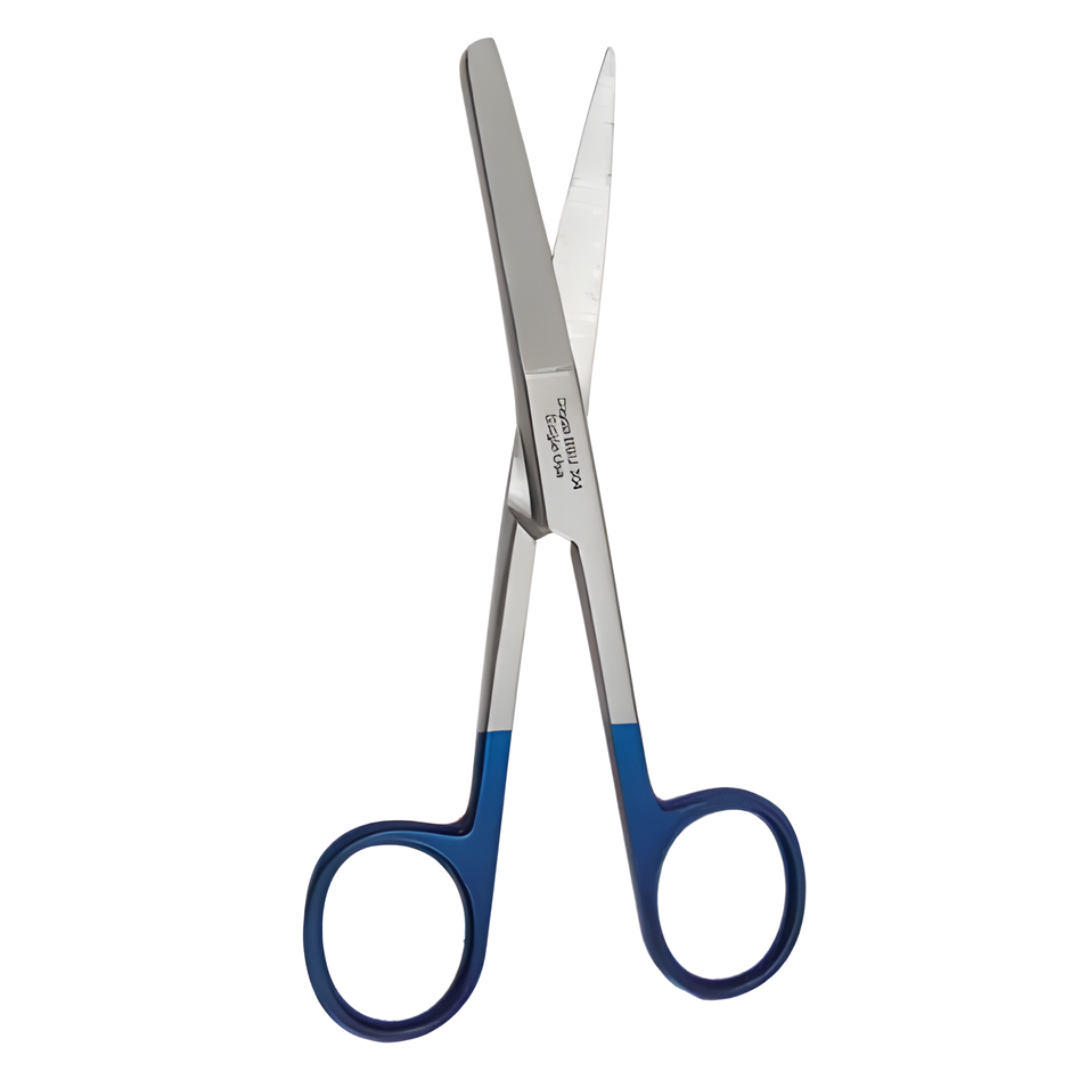 Sage Dressing Scissors Sharp-Blunt 12.5cm – stainless steel wound care scissors with sharp blade and blunt tip for safe, precise dressing changes.