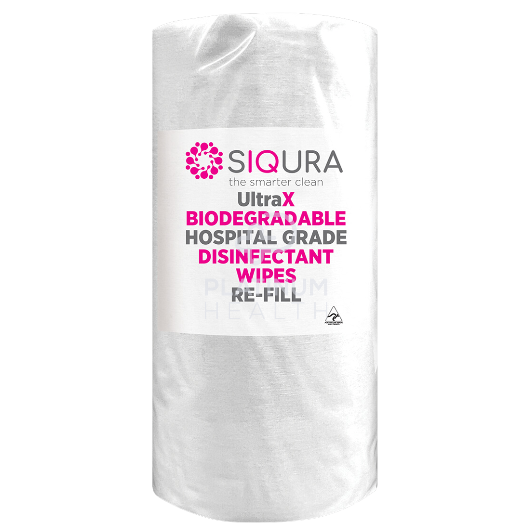 Siqura UltraX HG Large Biodegradable Wipes - Refill