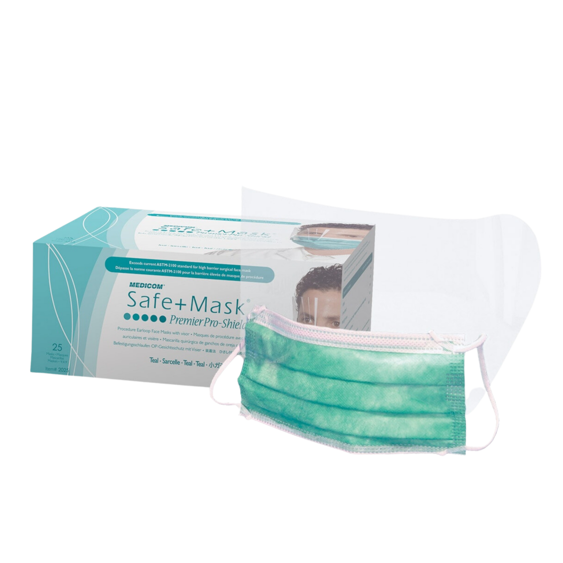 Safe + Mask Earloop Masks With Visor As 4381 Level 3 Surgical Facemasks & Respirators