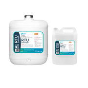 Bottle of SafeGuard+ RTU Sanitiser with trigger spray, designed for quick, no-rinse surface sanitising in food prep, clinical, and commercial cleaning settings.