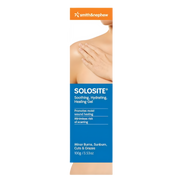 Solosite Wound Gel Tube 100g provides soothing hydrogel moisture to support healing, reduce pain, and gently debride dry or necrotic wounds.