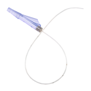 Sterile single-use suction catheter, open tip with "Y" type control vent, 380mm length, available in 5Fr and 6Fr sizes for safe airway clearance.