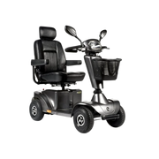 Sunrise Medical Sterling S425 Electric Mobility Scooter in black with all-terrain tyres and adjustable seat