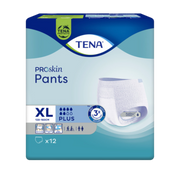 TENA ProSkin Pants Plus Extra Large pull‑up underwear providing soft, breathable, high‑absorbency protection for adults managing moderate to heavy incontinence.