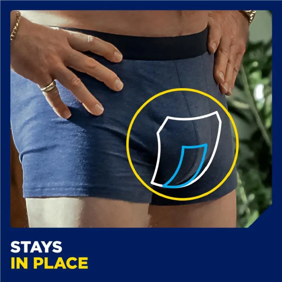 TENA Men Active Fit Level 3 Absorbent Protector Pads – discreet, high-absorbency incontinence pads for men.