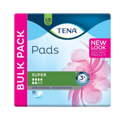 Tena Pads - Super Incontinence Pads - Bulk Pack (30 count) - 5-Drop Absorbency - Triple Protection (Dry - Secure - Odour Control) - New Look.