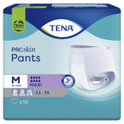 TENA Pants ProSkin Maxi Medium disposable incontinence underwear for 80–110cm waist, featuring breathable fabric and high absorbency for day or night protection.