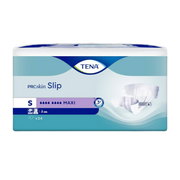 Tena Slip Proskin Maxi Small, high absorbency incontinence brief with tabs, designed for comfort, skin protection, and reliable leakage security.