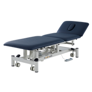 Three Section Physio Treatment Couch with electric height adjustment and ergonomic padding, ideal for clinical and physiotherapy use.