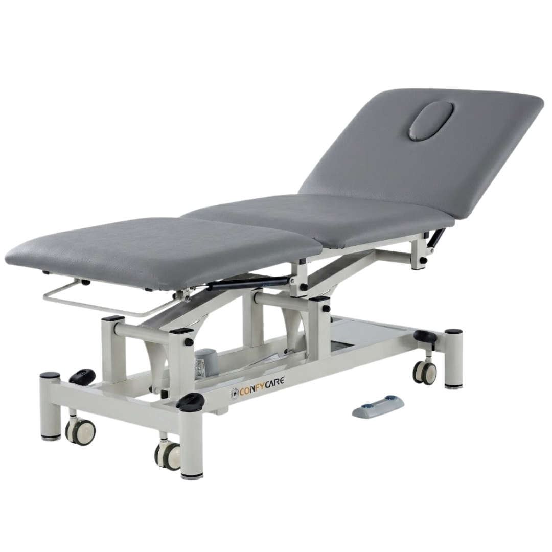 Three Section Medical Treatment Couch Grey Examination Couches & Tables