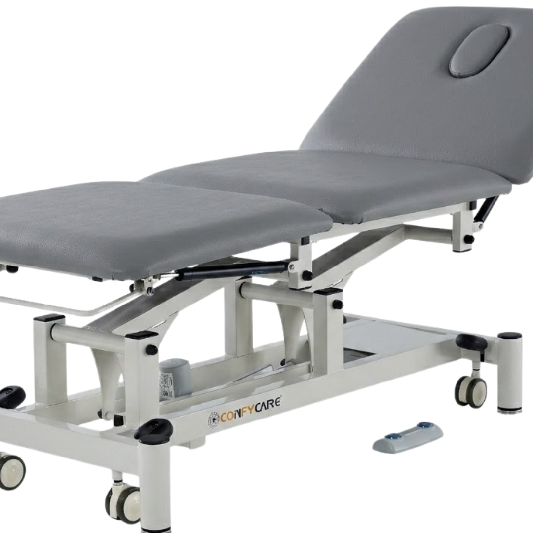 Three Section Medical Treatment Couch Grey Examination Couches & Tables