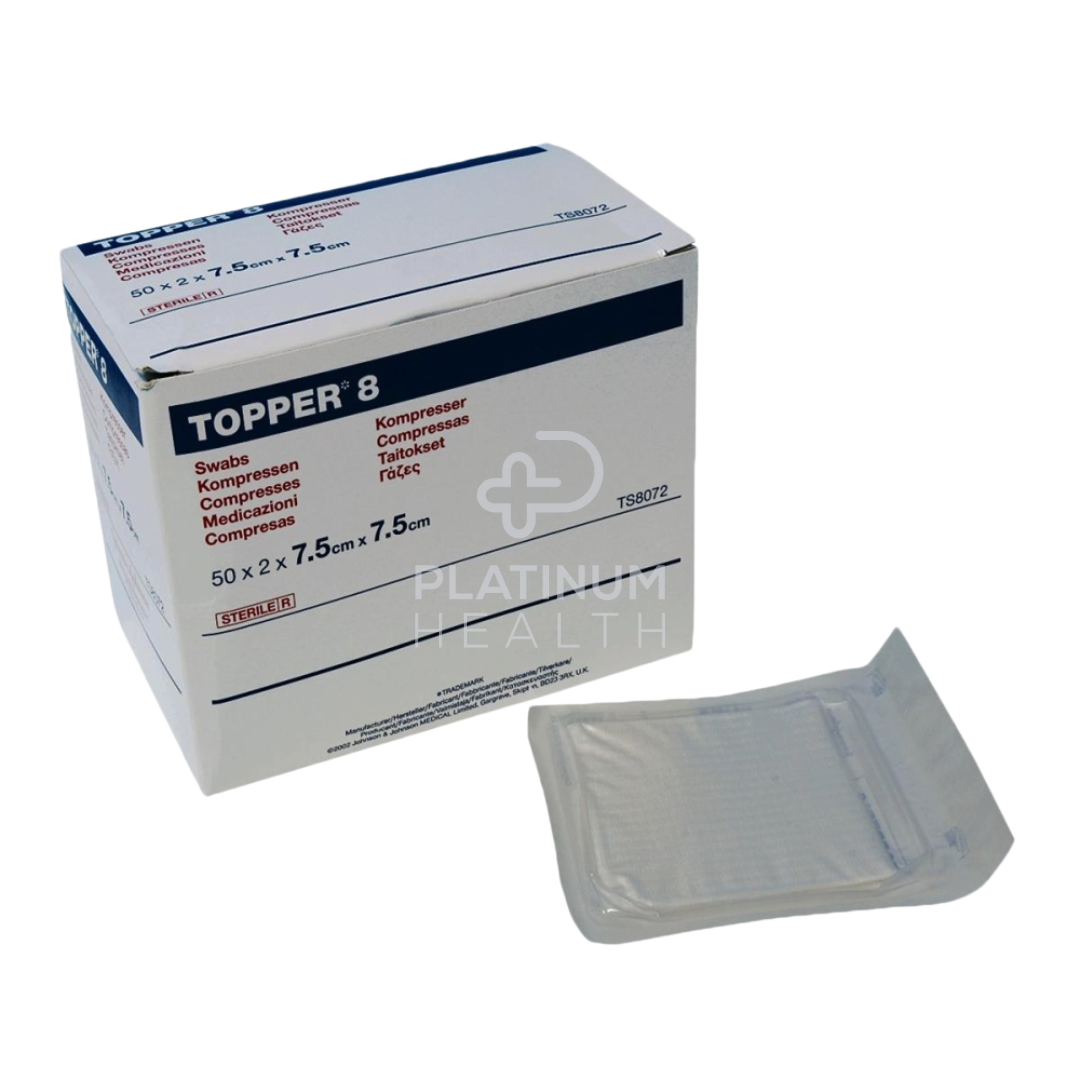 Topper Gauze Non-Woven (8Ply) - Non-Sterile, soft and absorbent medical gauze for effective wound care.