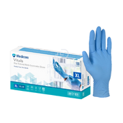 Medicom Vitals Blue Textured Nitrile Examination Gloves