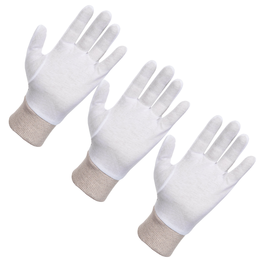 Ultra Fresh Ladies Interlock Cotton Knit Gloves.