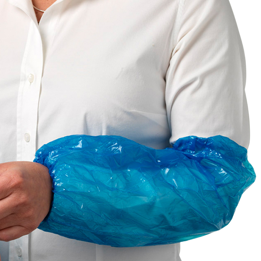 Ultra Health Disposable Blue Polyethylene Sleeves.