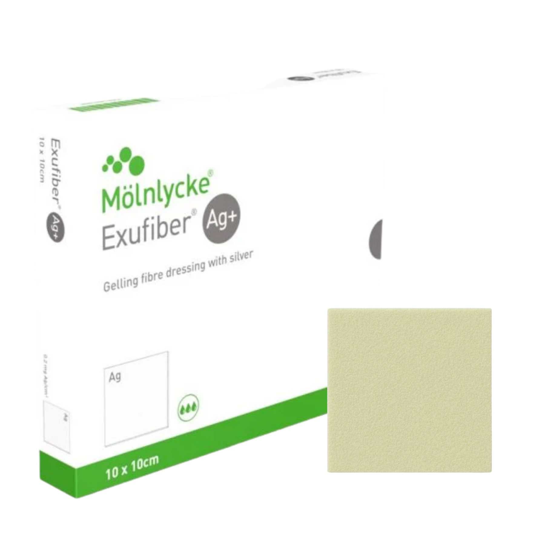 Molnlycke Exufiber Ag+ Silver Gelling Fibre
