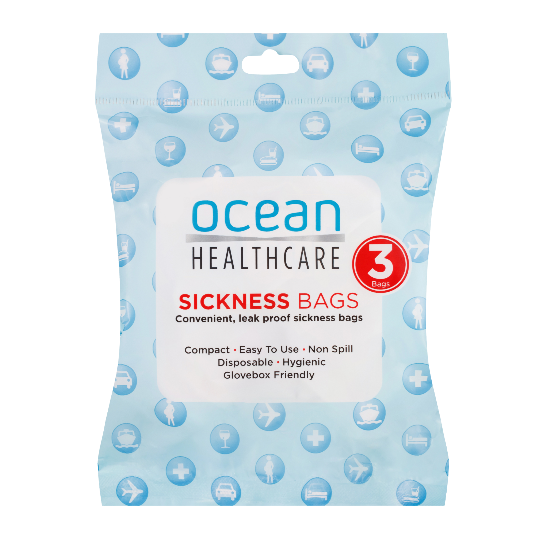 Ocean Healthcare Travel/Portable Sickness Bags